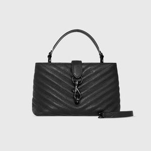 Rebecca Minkoff Edie Top Handle Satchel - Small Black